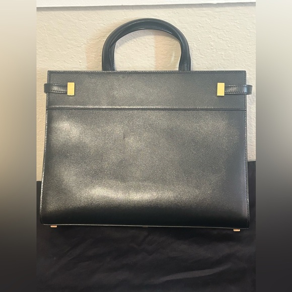 Saint Laurent Black Satchel with Gold Hardware - Picture 10 of 13